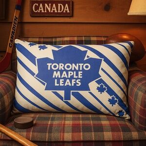Vintage Toronto Maple Leafs 1992 Marimac Blue White Logo Pillowcase Sports Decor